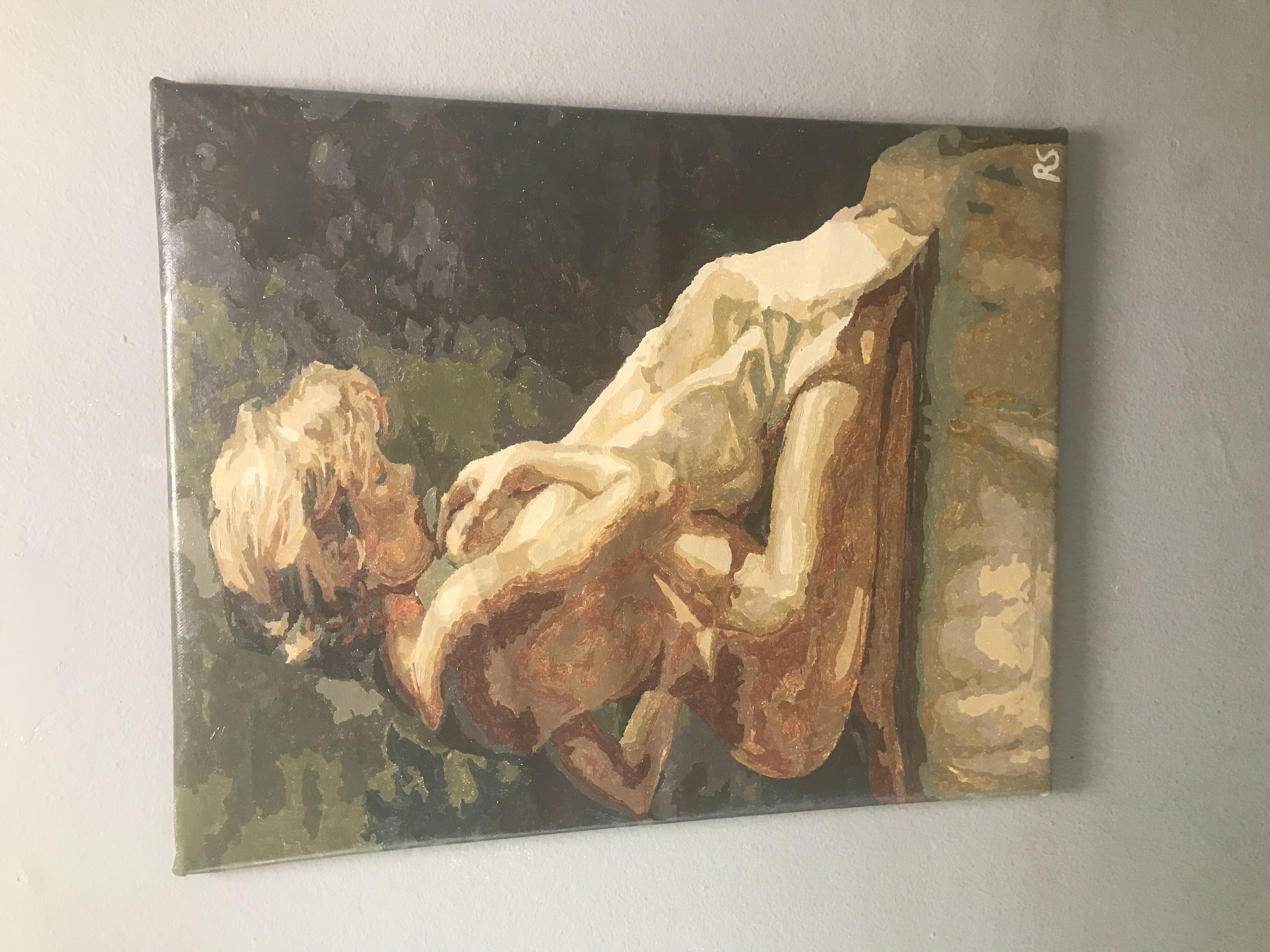 Foto 2 bij Product Meisje in badkamer (40 x 50cm).